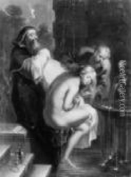 Susannah Und Die Alten. Oil Painting - Peter Paul Rubens