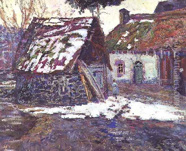 The Effect of Snow Oil Painting - Victor Charreton