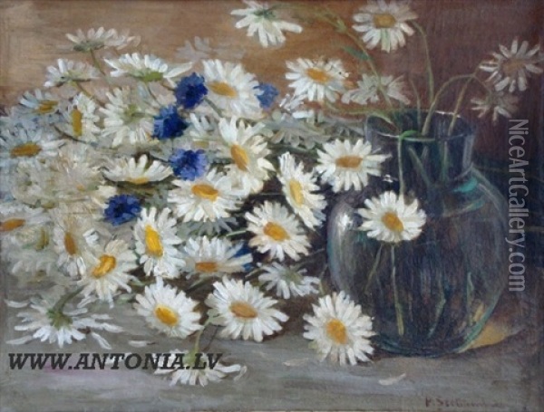 Field Flowers Oil Painting - Pavil Stelmaher