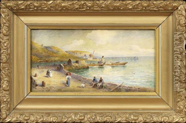 The Pier And Breakwater, 
Aberdow Oil Painting - Murray Macdonald