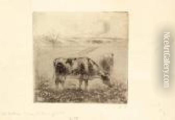 La Vache Oil Painting - Camille Pissarro