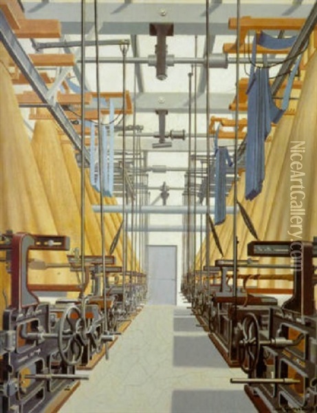 Jacquard-weberei Oil Painting - Carl Grossberg