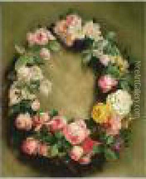 Couronne De Roses Oil Painting - Pierre Auguste Renoir