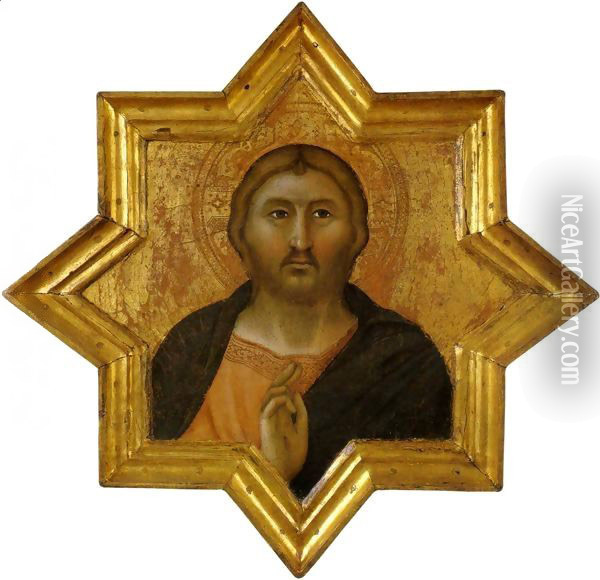 Benedictine Redeemer Oil Painting - Niccolo Di Segna