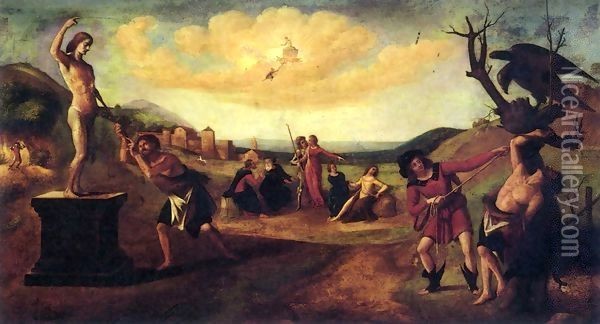 Stealing Fire Oil Painting - Piero Di Cosimo