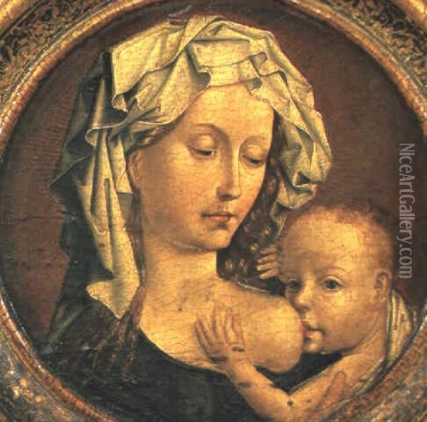 La Vierge Allaitant L'enfant Jesus Oil Painting - Robert Campin