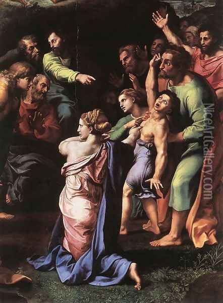 The Transfiguration [detail: 3] Oil Painting - Raphael