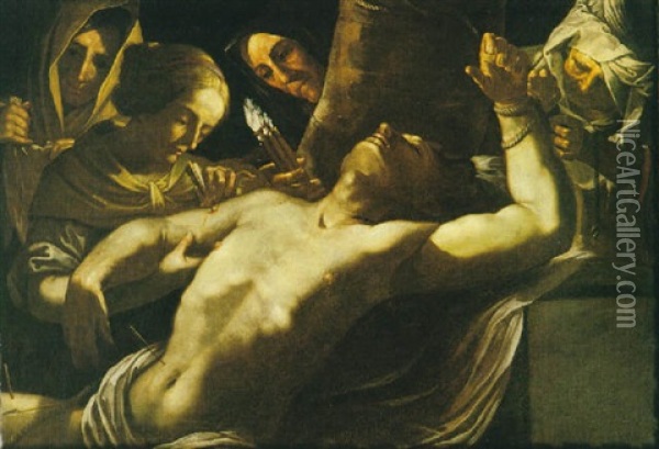 S. Sebastiano Curato Dalle Pie Donne Oil Painting - Giovanni Do
