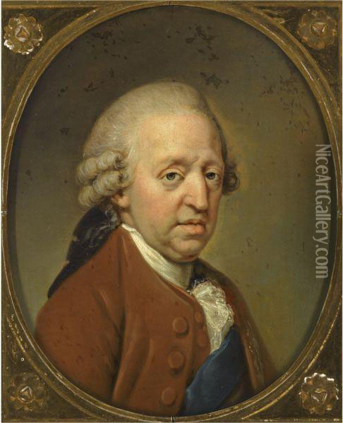Portrait Of Prince Charles Edward Stuart, The Young Pretender (1720-1788) Oil Painting - Hugh Douglas Hamilton