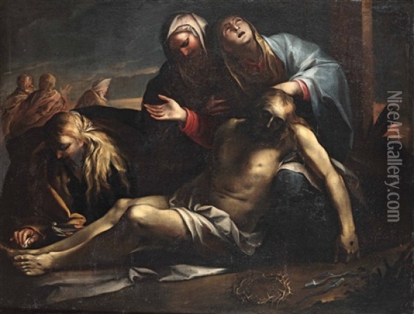 Deposizione Di Cristo Dalla Croce Oil Painting - Cesare Fracanzano