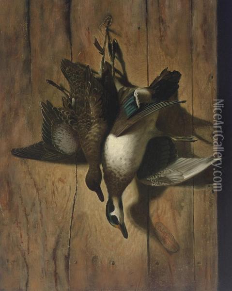 A Brace Of Duck Oil Painting - Edward Edmondson