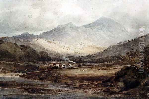 Tan-y-bwlch, Merionethshire 1801 Oil Painting - John Sell Cotman