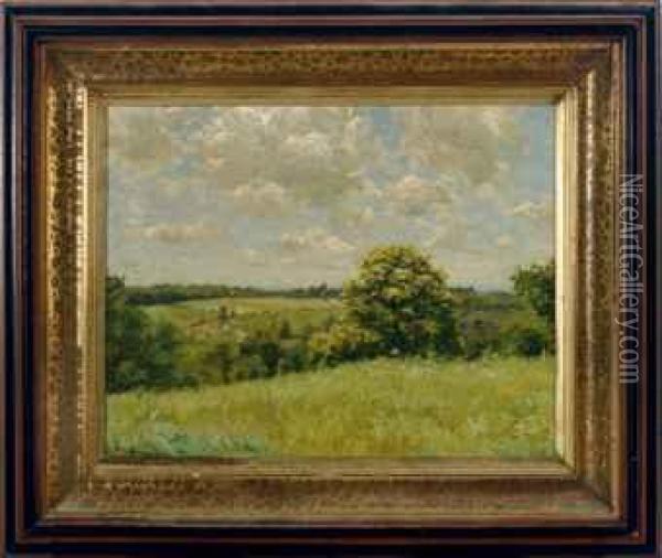 Summer Landscape Oil Painting - Charles Albert Burlingame
