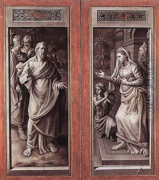 Triptych of the Micault Family (closed) Oil Painting - Jan Cornelisz Vermeyen
