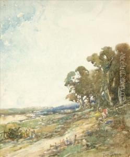 The Hillside Oil Painting - Tom Terris