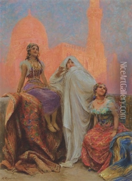 The Oriental Dancers Oil Painting - Fabio Fabbi