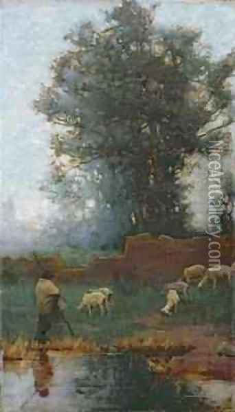 The Shepherd Oil Painting - Charles Wellington Furse