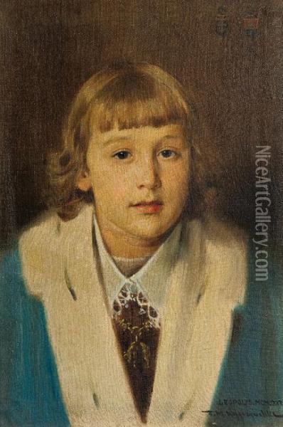 Portret Chlopczyka Oil Painting - Feliks M. Wygrzywalski