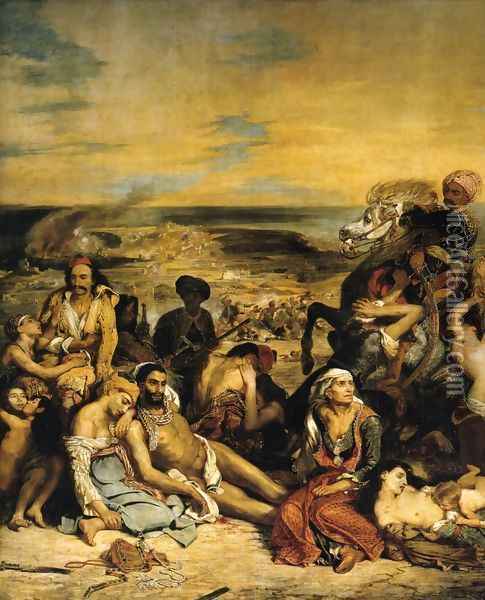 The Massacre of Chios Oil Painting - Eugene Delacroix