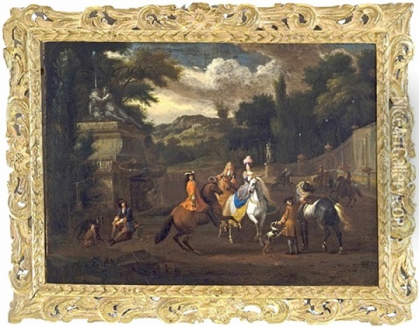 The Hunting Party Oil Painting - Leonard Defrance