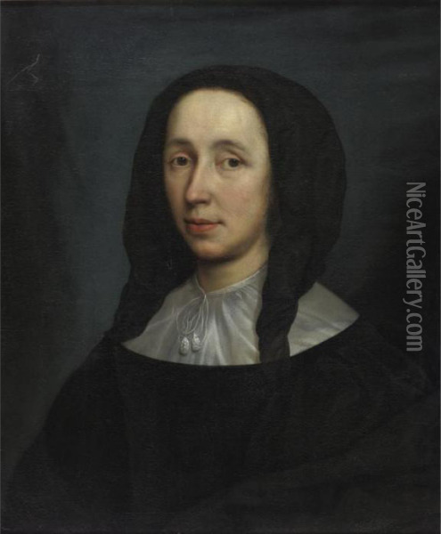 Property From A Private Midwest Collection
 

 
 
 

 
 Portrait Of A Lady Oil Painting - Cornelius Jonson