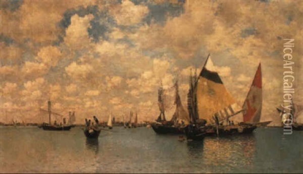The Laguna, Venice Oil Painting - Martin Rico y Ortega