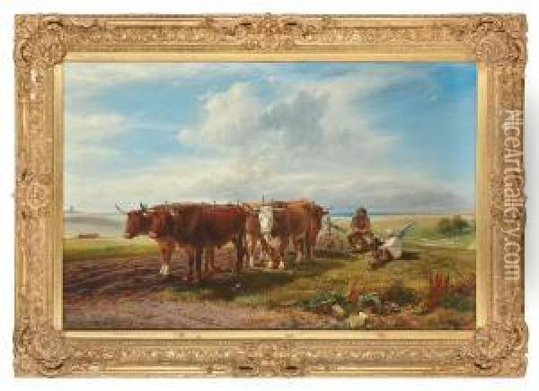 The Ploughman's Rest Oil Painting - Henry Brittan Willis