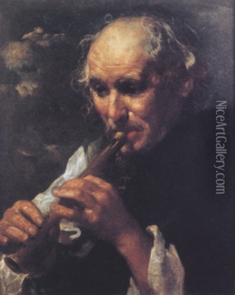 Le Joueur De Flute Oil Painting - Bernhard Keil