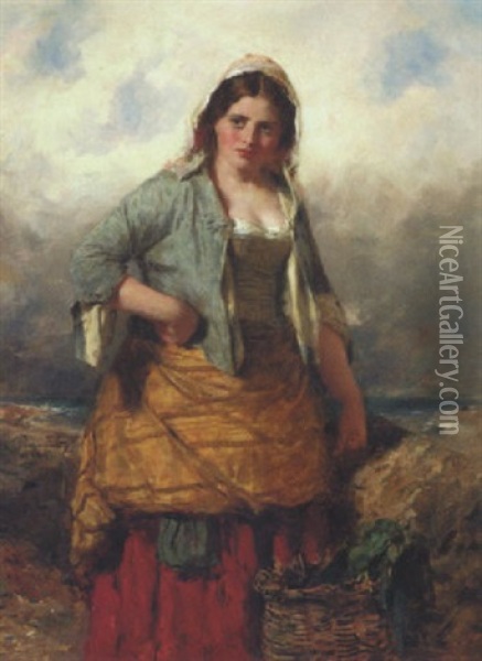 The Fisher Girl Oil Painting - Thomas Faed