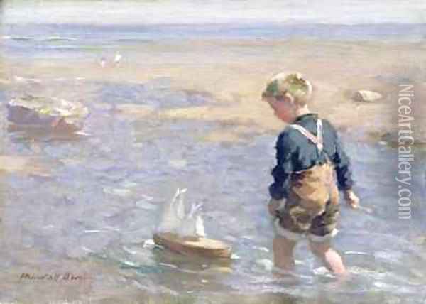 The Toy Boat Oil Painting - William Marshall Brown
