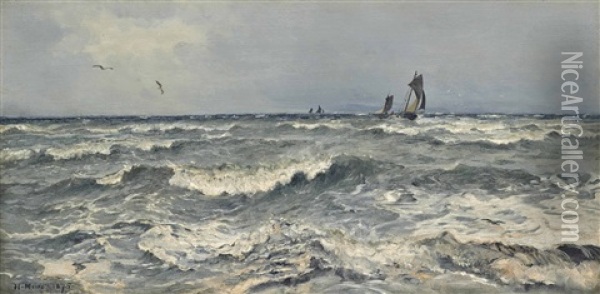 A Rising Breeze Oil Painting - Henry Moore