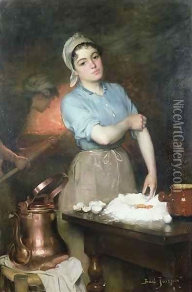 The Pretty Pastry Cook Oil Painting - Joseph Bail
