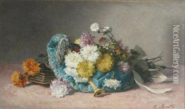 Stilleben Mit Erbluhten Sommerblumen Oil Painting - Euphemie,nee Duhanot Muraton