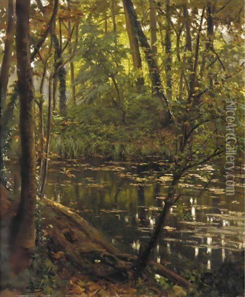 Riviere En Sous Bois Oil Painting - Henri Biva