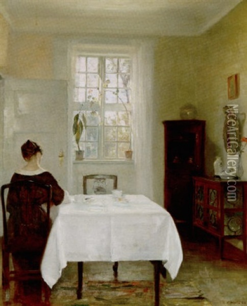 The Morning Room Oil Painting - Carl Vilhelm Holsoe