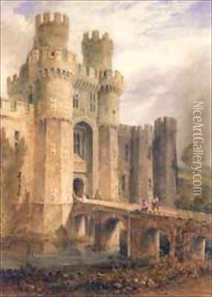 Hurstmontceaux Castle, Sussex Oil Painting - John Chessell Buckler
