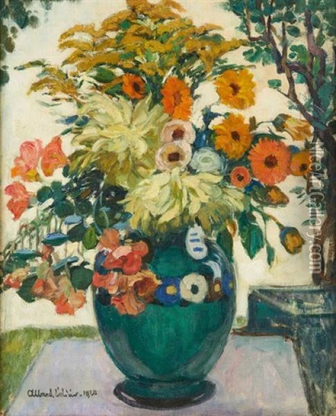 Vase Fleuri Oil Painting - Fernand Allard L'Olivier
