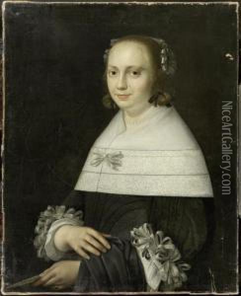 Portrait Of A Lady Oil Painting - Bartholomeus Van Der Helst