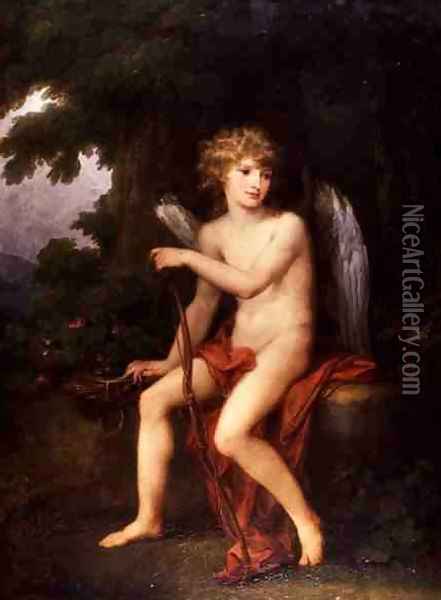 Portrait of the Prince Henryk Lubomirski as Cupid Oil Painting - Angelica Kauffmann