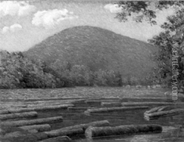 Logging In New Hampshire Oil Painting - Edward Herbert Barnard