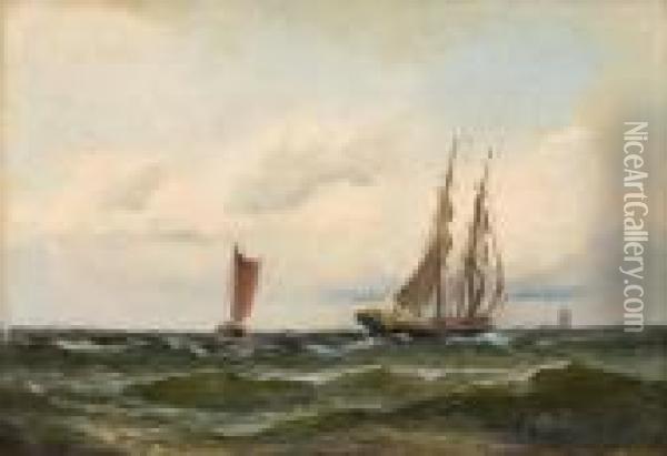 Stormande Hav Oil Painting - Christian Fredrik Swensson