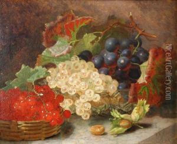 Still Life Of Grapes Oil Painting - Eloise Harriet Stannard