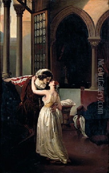L'ultimo Addio Di Giulietta A Romeo Oil Painting - Francesco Hayez