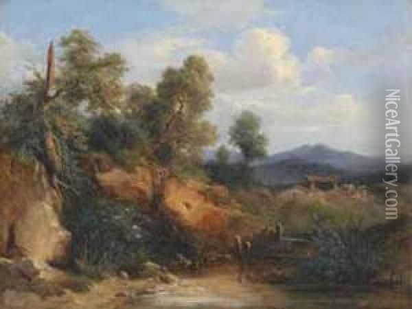 Les Deux Canards Oil Painting - Jules Louis Phillipe Coignet