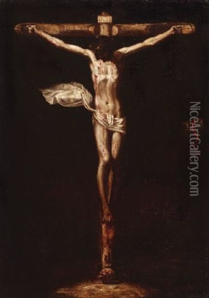 Der Gekreuzigte Christus Auf Golgotha Oil Painting - Alonso Cano