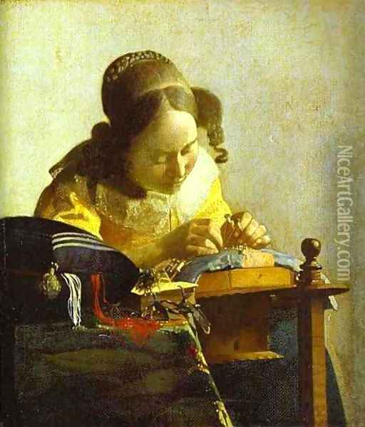 The Guitar Player 1672 Oil Painting - Jan Vermeer Van Delft