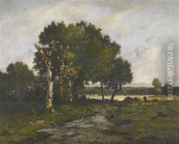 In The Forest Of Fontainebleau Oil Painting - Leon Richet