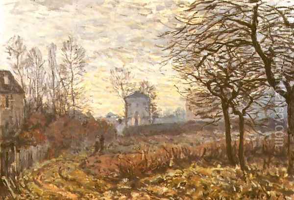 Landscape near Louveciennes, 1873 Oil Painting - Alfred Sisley