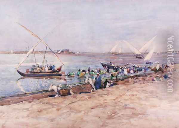 The Nile near Cairo, 1892 Oil Painting - Robert McGowan Coventry