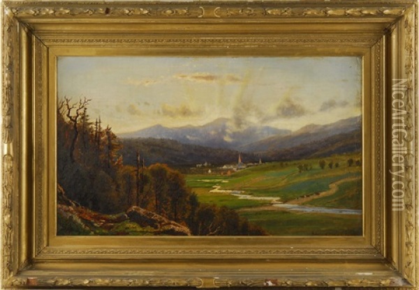 View Of Mount Washington Valley Oil Painting - Edmund Darch Lewis